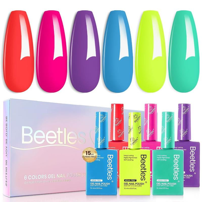 Beetles Hema Free Jelly Gel Nail Polish Set, Translucent Gel Nail Art for Manicure and Home Decoration #Springtok Cutics Cosmetic Easter'Sgift