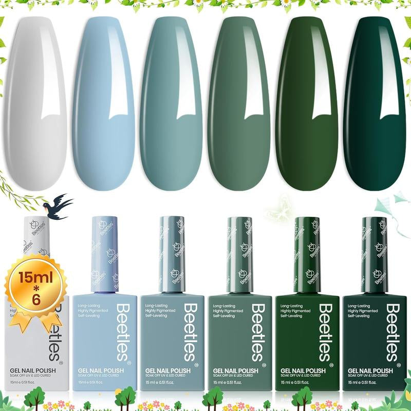 Beetles Hema Free Jelly Gel Nail Polish Set, Translucent Gel Nail Art for Manicure and Home Decoration #Springtok Cutics Cosmetic Easter'Sgift