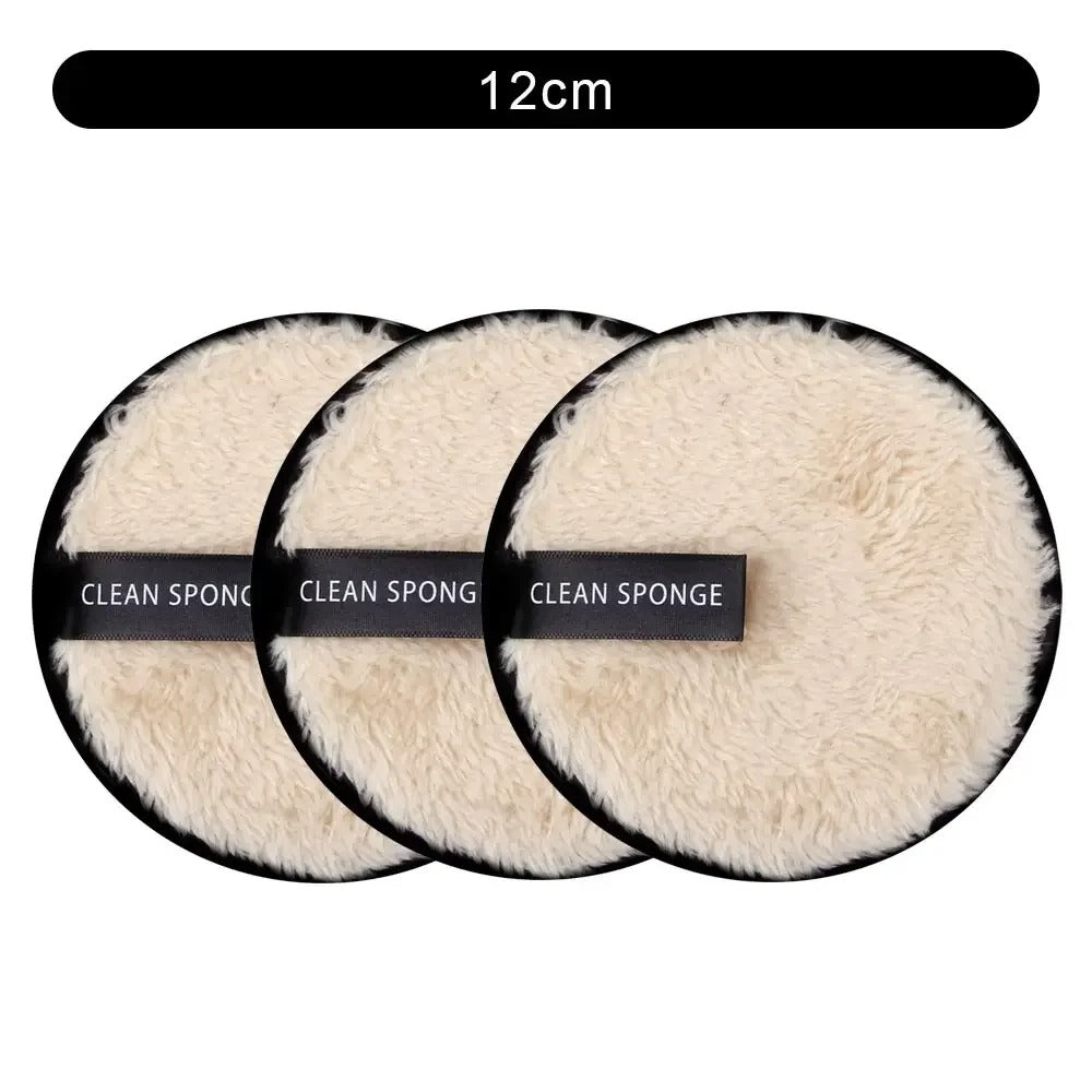 3Pcs Reusable Makeup Remover Pads Cotton Wipes Microfiber Cosmetics Washable Make Up Towel Face Cleansing Sponge Skin Care Tools