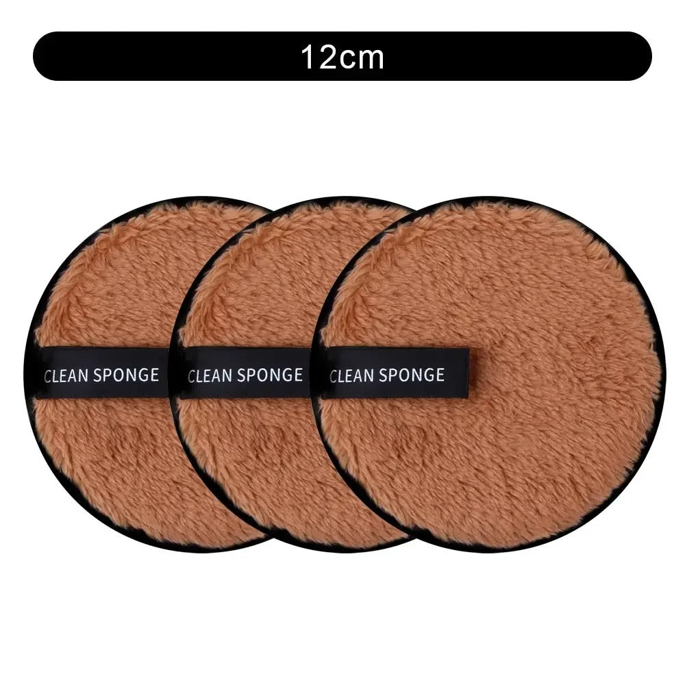 3Pcs Reusable Makeup Remover Pads Cotton Wipes Microfiber Cosmetics Washable Make Up Towel Face Cleansing Sponge Skin Care Tools