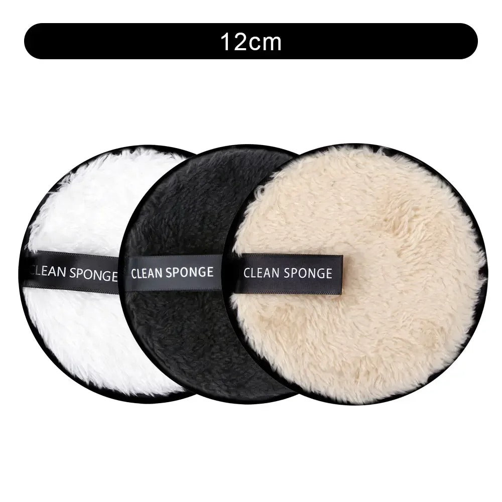3Pcs Reusable Makeup Remover Pads Cotton Wipes Microfiber Cosmetics Washable Make Up Towel Face Cleansing Sponge Skin Care Tools