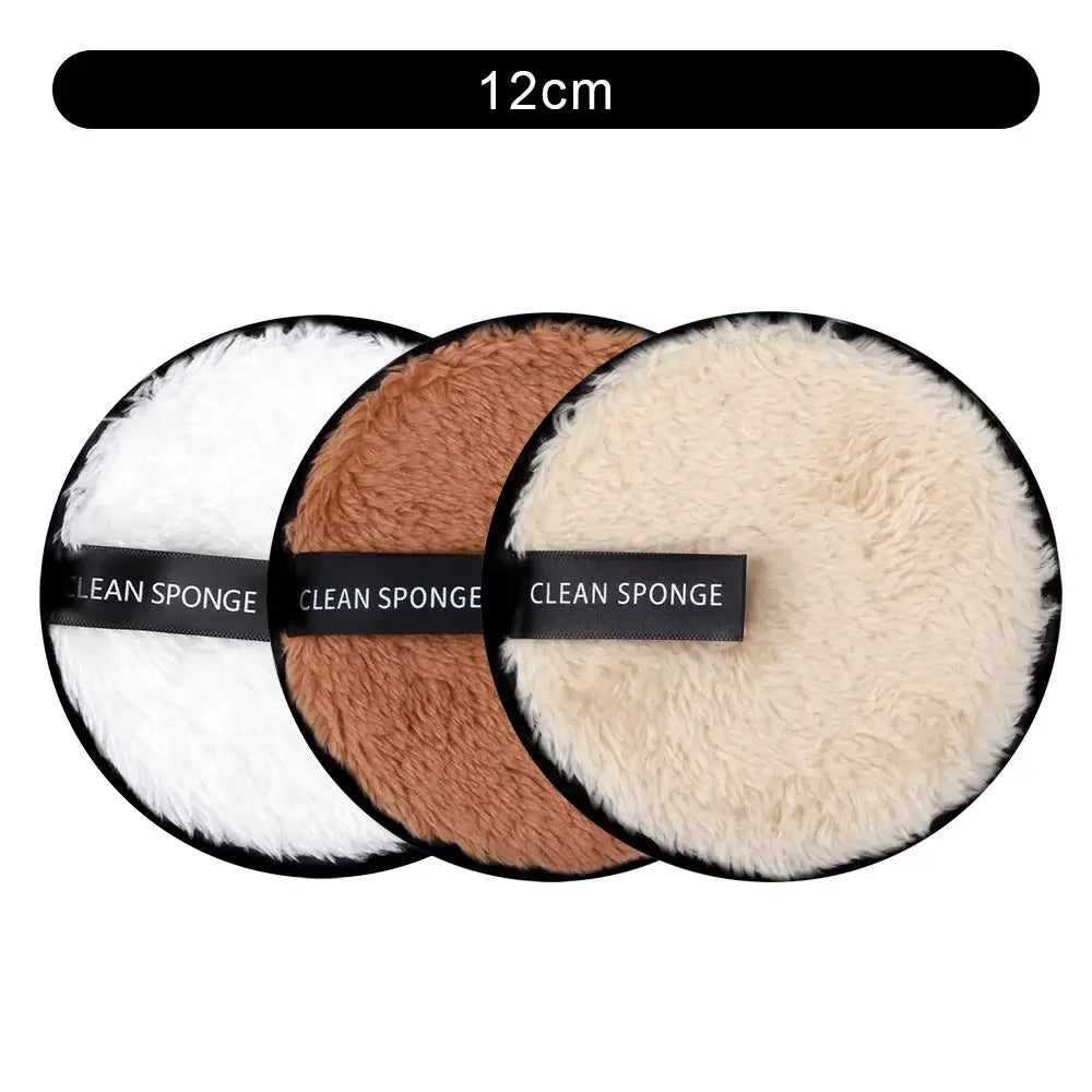 3Pcs Reusable Makeup Remover Pads Cotton Wipes Microfiber Cosmetics Washable Make Up Towel Face Cleansing Sponge Skin Care Tools