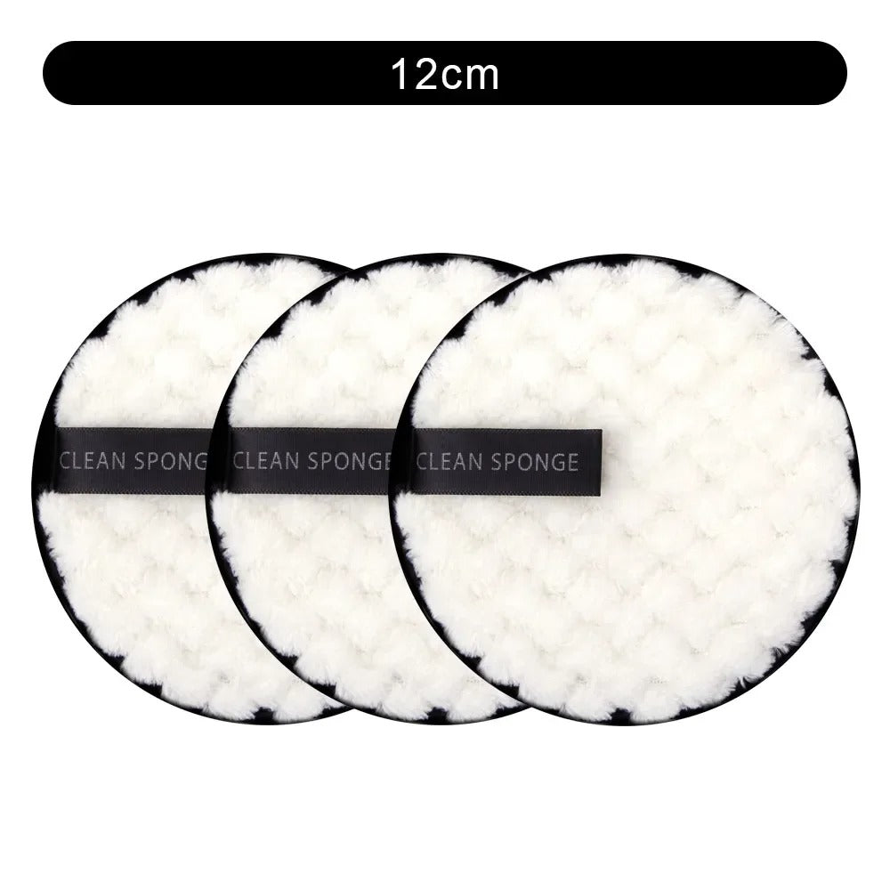 3Pcs Reusable Makeup Remover Pads Cotton Wipes Microfiber Cosmetics Washable Make Up Towel Face Cleansing Sponge Skin Care Tools