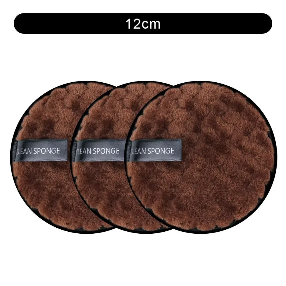 3Pcs Reusable Makeup Remover Pads Cotton Wipes Microfiber Cosmetics Washable Make Up Towel Face Cleansing Sponge Skin Care Tools