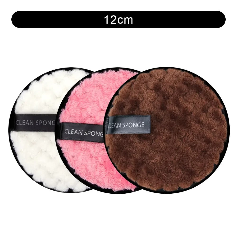 3Pcs Reusable Makeup Remover Pads Cotton Wipes Microfiber Cosmetics Washable Make Up Towel Face Cleansing Sponge Skin Care Tools
