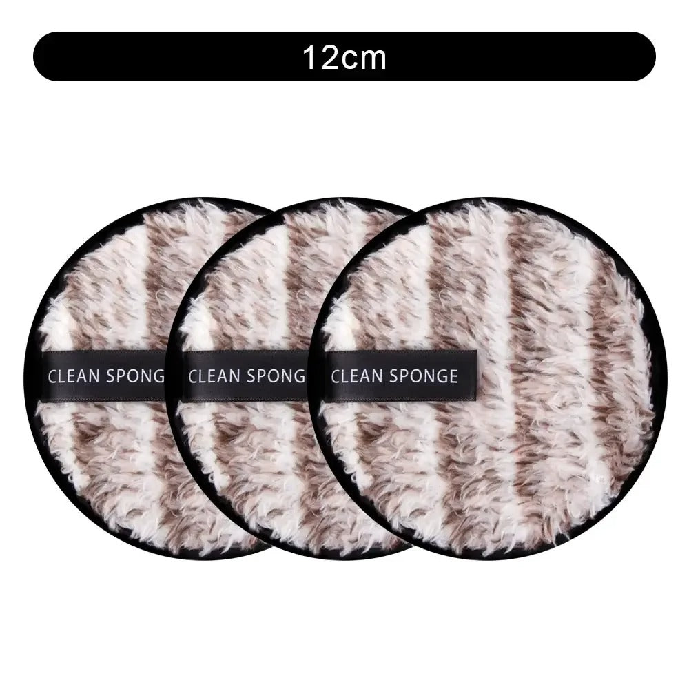 3Pcs Reusable Makeup Remover Pads Cotton Wipes Microfiber Cosmetics Washable Make Up Towel Face Cleansing Sponge Skin Care Tools