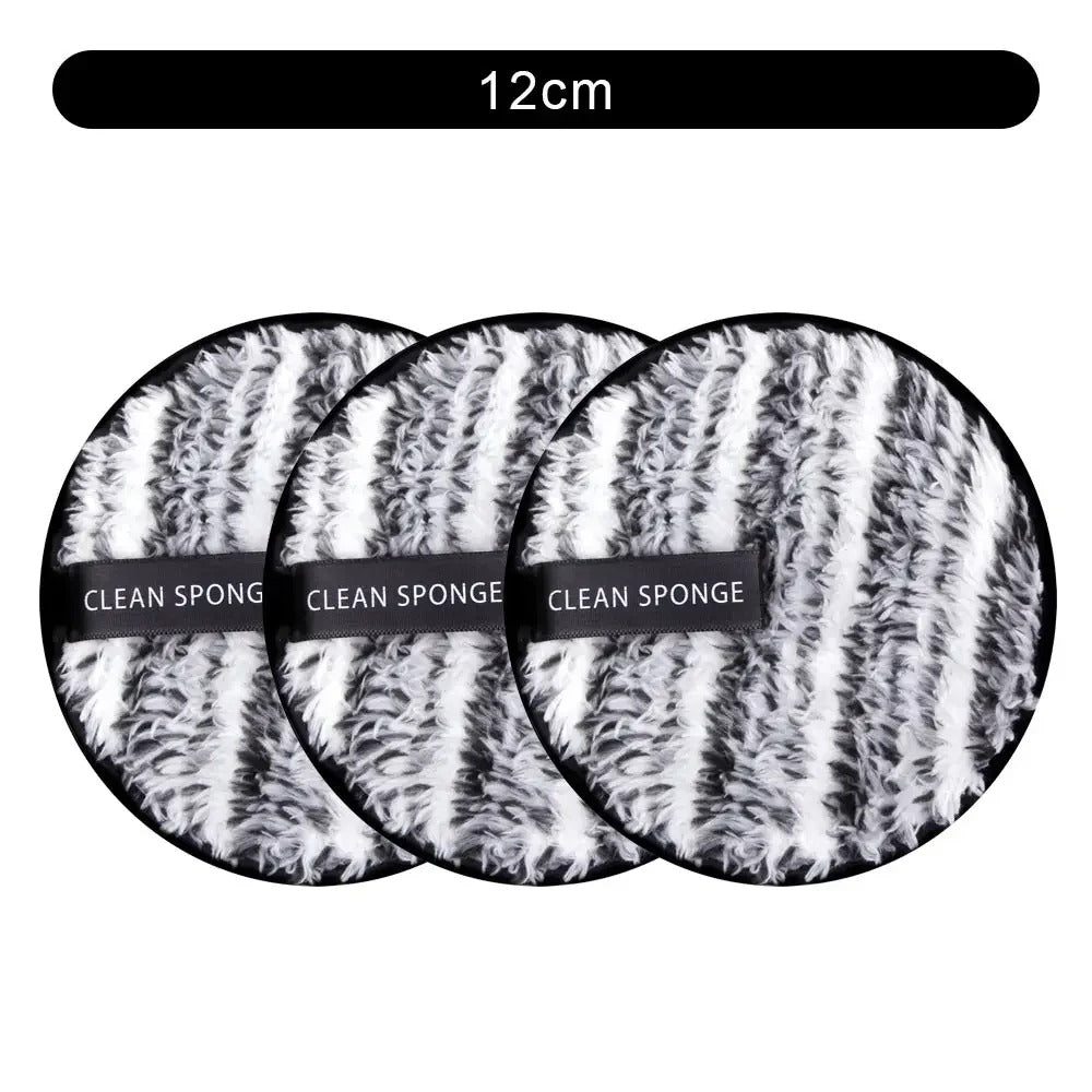 3Pcs Reusable Makeup Remover Pads Cotton Wipes Microfiber Cosmetics Washable Make Up Towel Face Cleansing Sponge Skin Care Tools