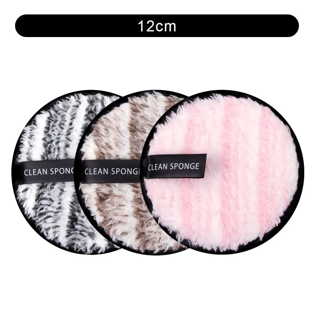 3Pcs Reusable Makeup Remover Pads Cotton Wipes Microfiber Cosmetics Washable Make Up Towel Face Cleansing Sponge Skin Care Tools