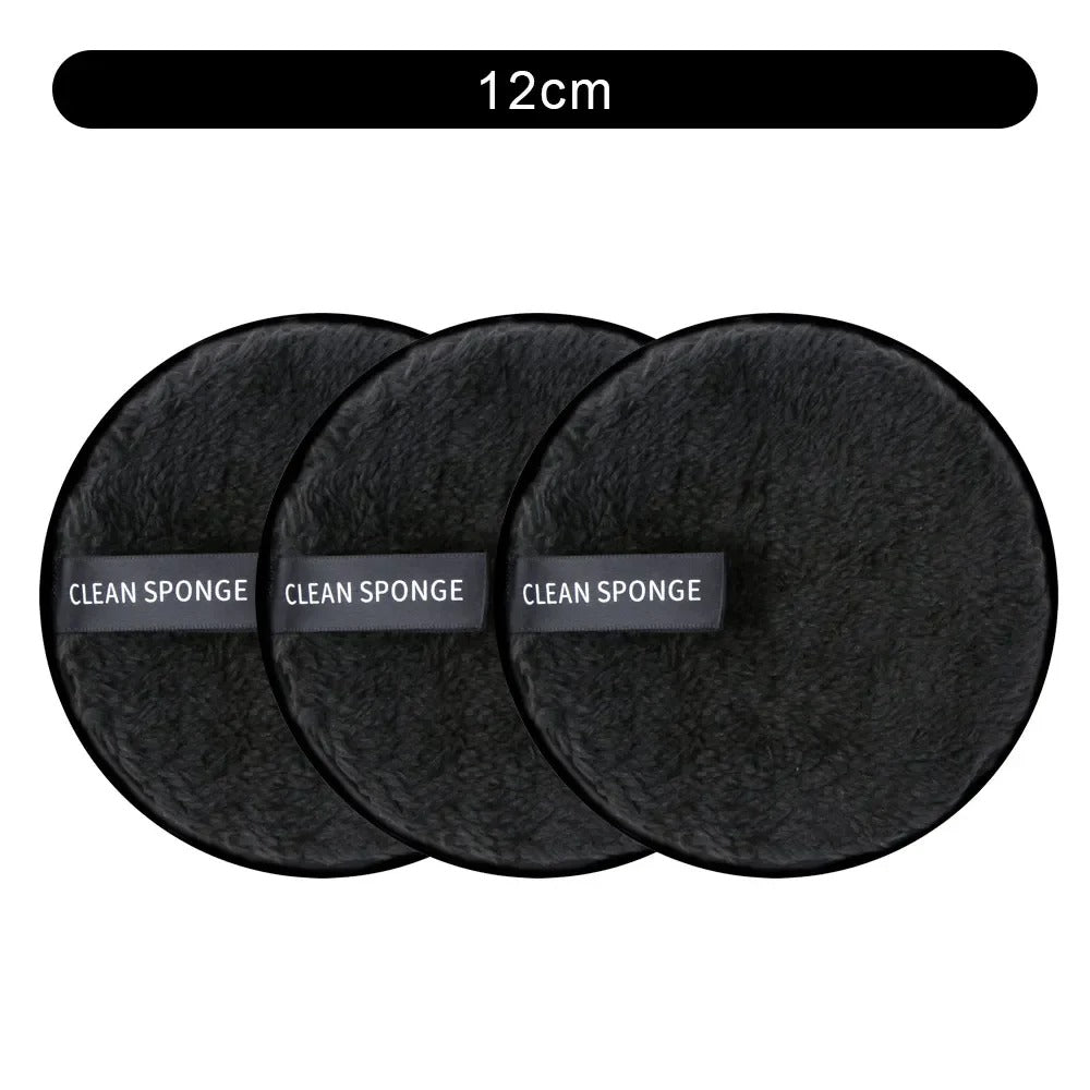 3Pcs Reusable Makeup Remover Pads Cotton Wipes Microfiber Cosmetics Washable Make Up Towel Face Cleansing Sponge Skin Care Tools