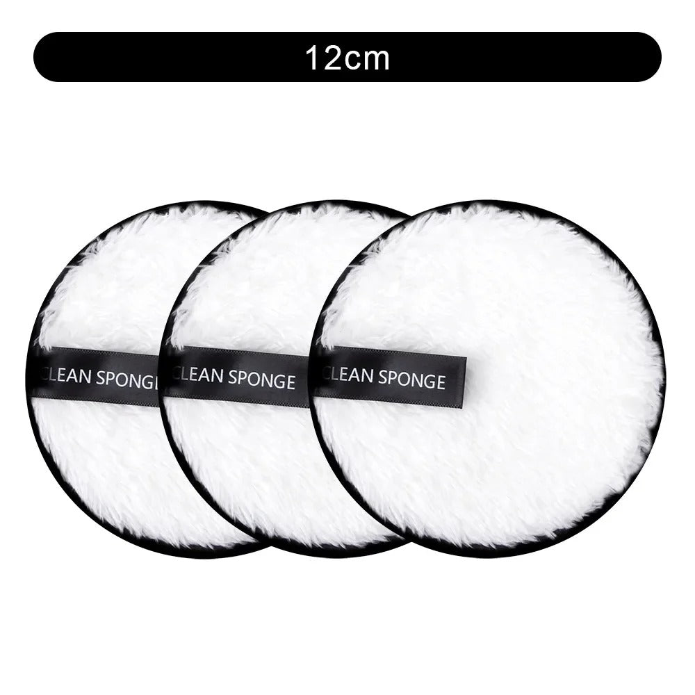 3Pcs Reusable Makeup Remover Pads Cotton Wipes Microfiber Cosmetics Washable Make Up Towel Face Cleansing Sponge Skin Care Tools